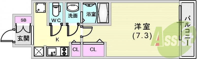8階の間取り図