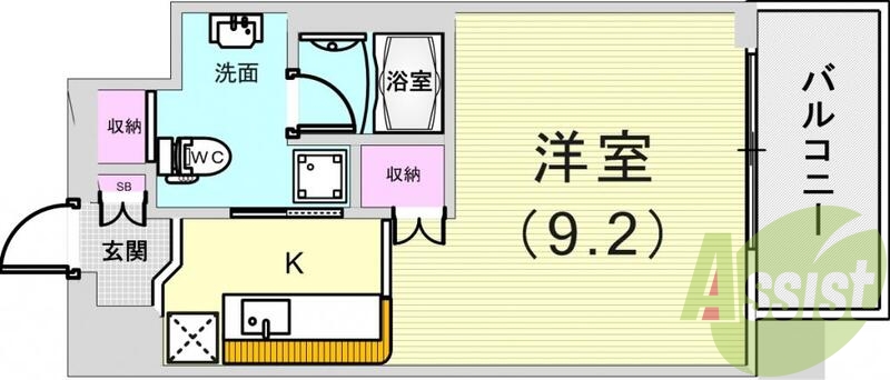 1Ｋ（29.9平米）デザイナーズ・エアコン・システムキッチン