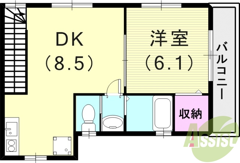 1DK（40.13平米）モニターホン・エアコン・浴室乾燥機