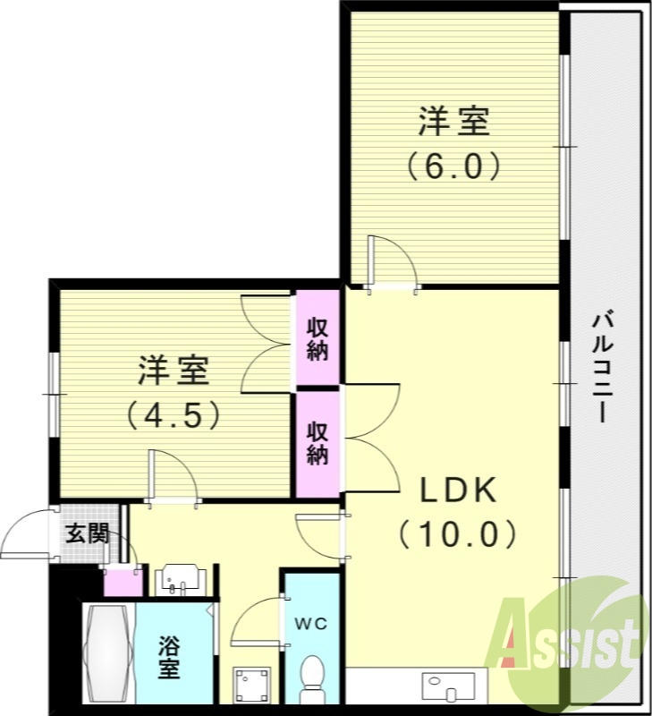 1階の間取り図