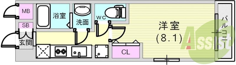 6階の間取り図