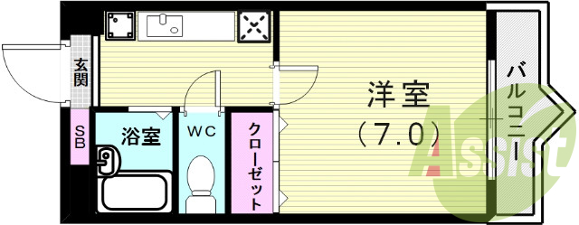 4階の間取り図