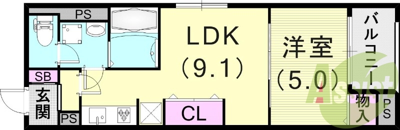 4階の間取り図