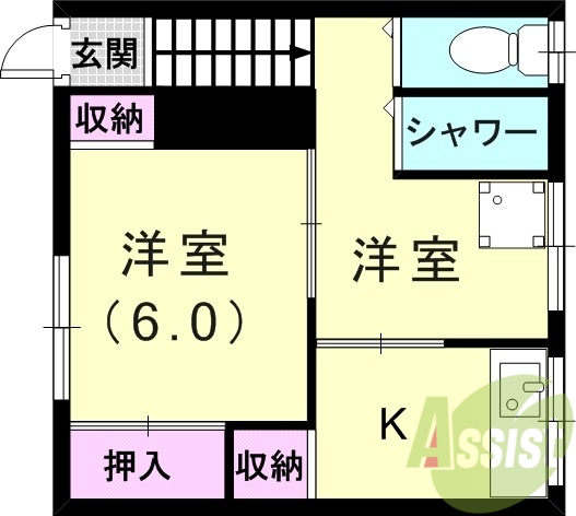 2階の間取り図