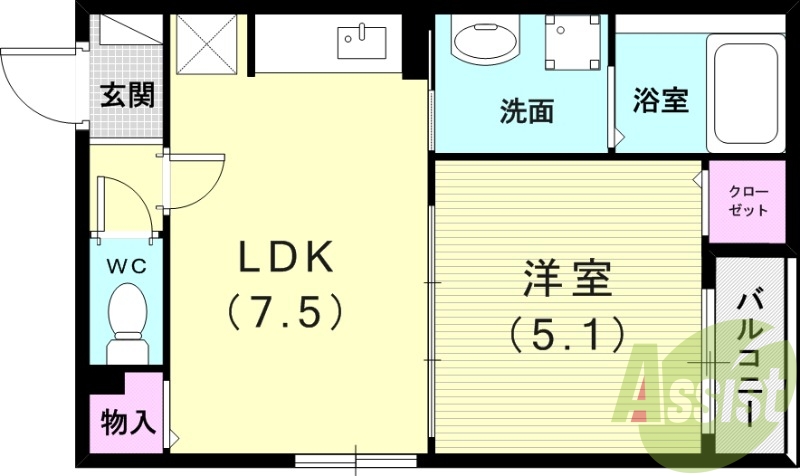 2階の間取り図