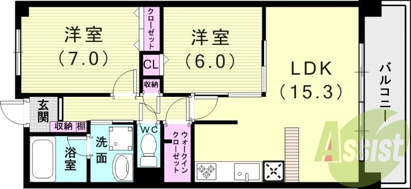 1階の間取り図