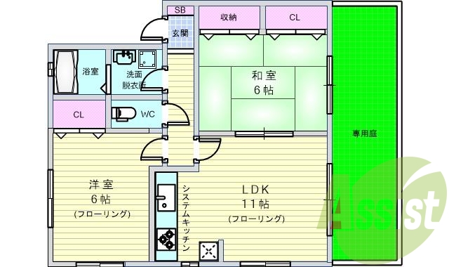 1階の間取り図