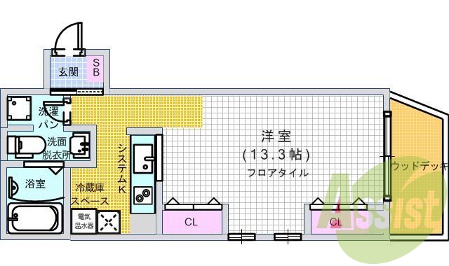 1R・IHシステムK・オートロック・エアコン