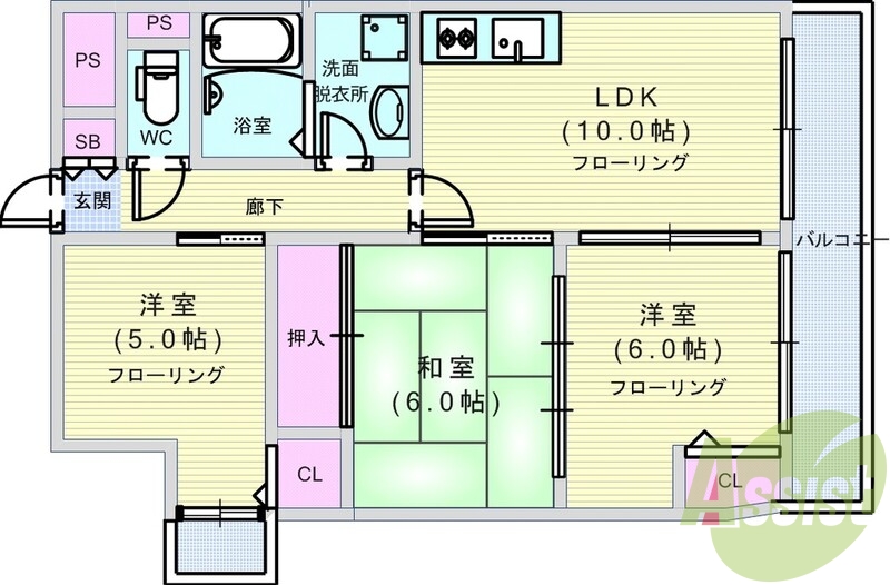 3LDK・シャンプードレッサ・室内洗濯パン・ホームセキュリテ