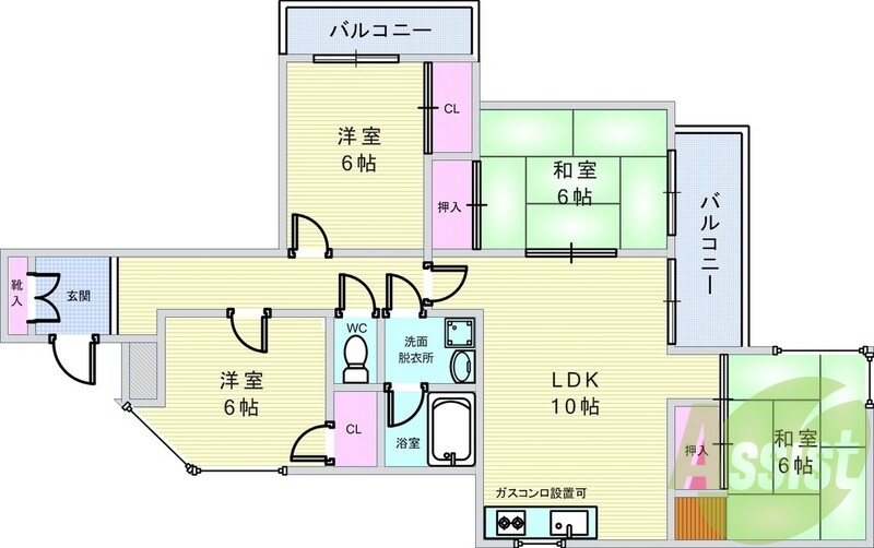 1階の間取り図