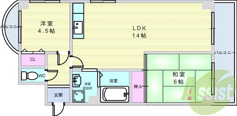 2階の間取り図