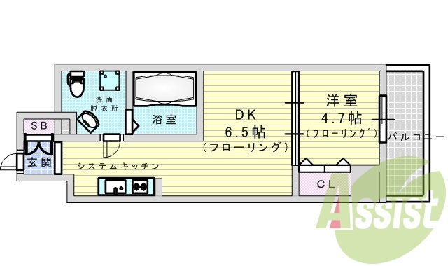 6階の間取り図