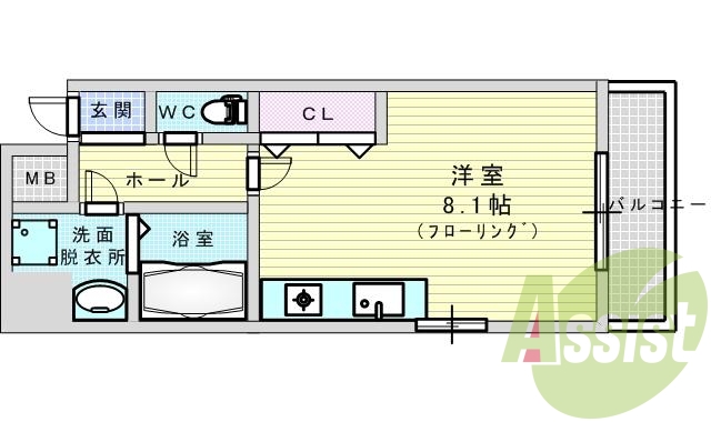 2階の間取り図