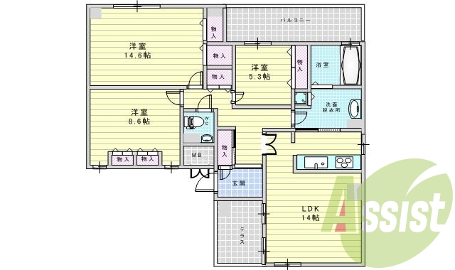13階の間取り図