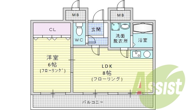 １LDK・オートロック・エレベーター・防犯カメラ