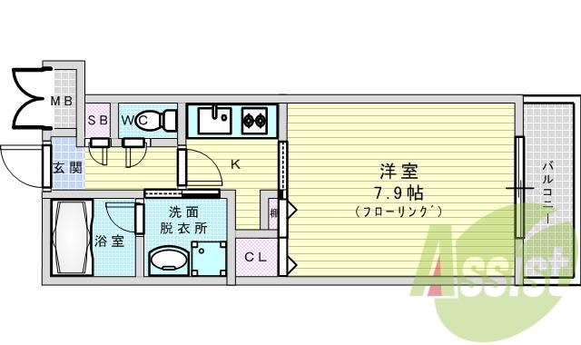 8階の間取り図