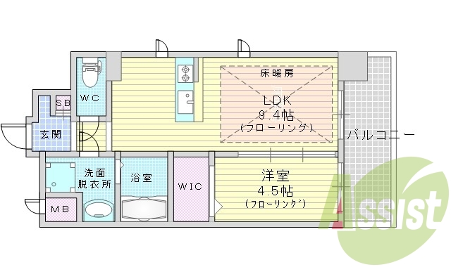 2階の間取り図