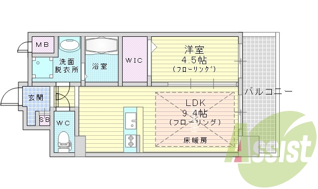 6階の間取り図