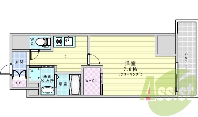 １Ｋ・オートロック・浴室乾燥機・エアコン・追い焚き