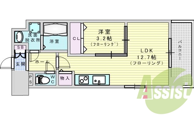 1LDK・オートロック・宅配ロッカー・コンロ・エレベーター