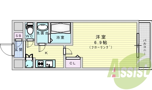 8階の間取り図