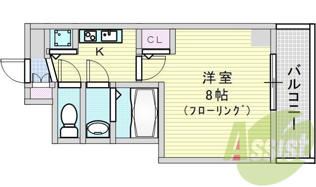 １Ｋ・オートロック・システムキッチン・宅配ボックス