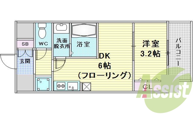 6階の間取り図