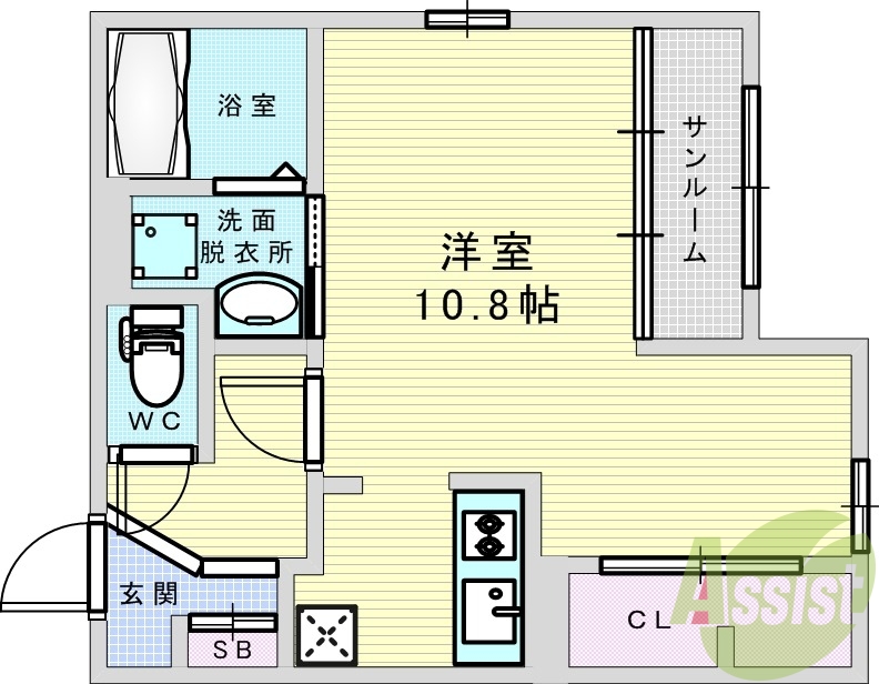 1階の間取り図
