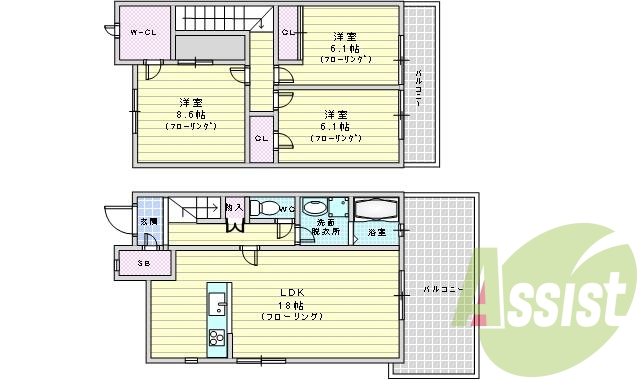 1階の間取り図