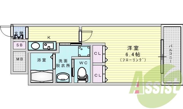 2階の間取り図