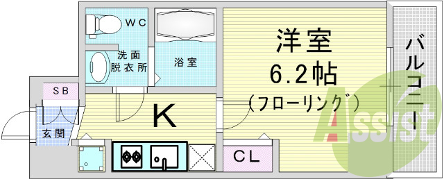 6階の間取り図