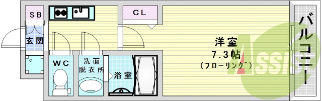 8階の間取り図
