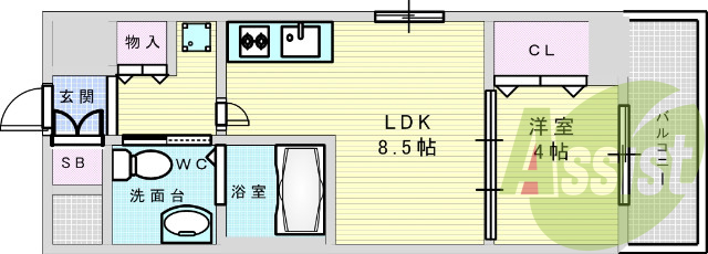 2階の間取り図