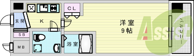 9階の間取り図