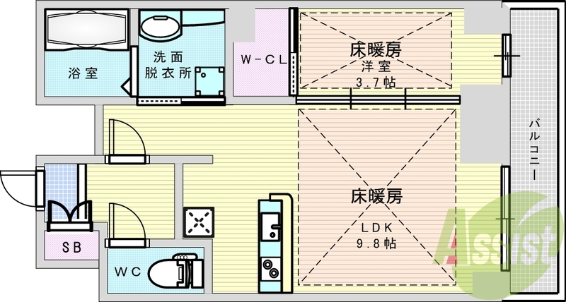 2階の間取り図