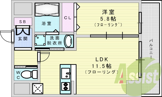 9階の間取り図