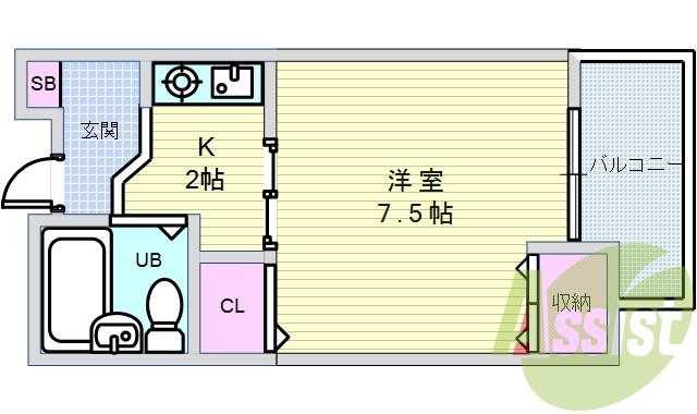 2階の間取り図