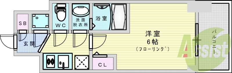 6階の間取り図