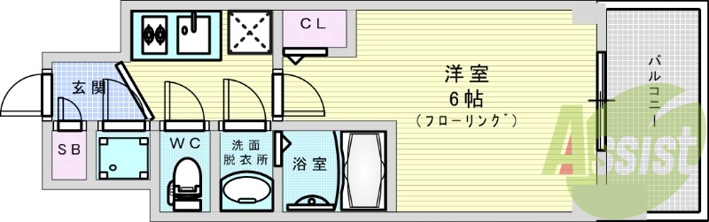 6階の間取り図