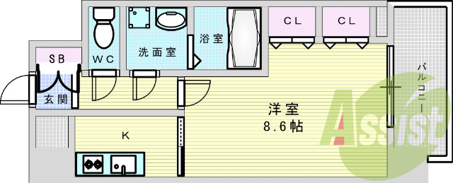 6階の間取り図