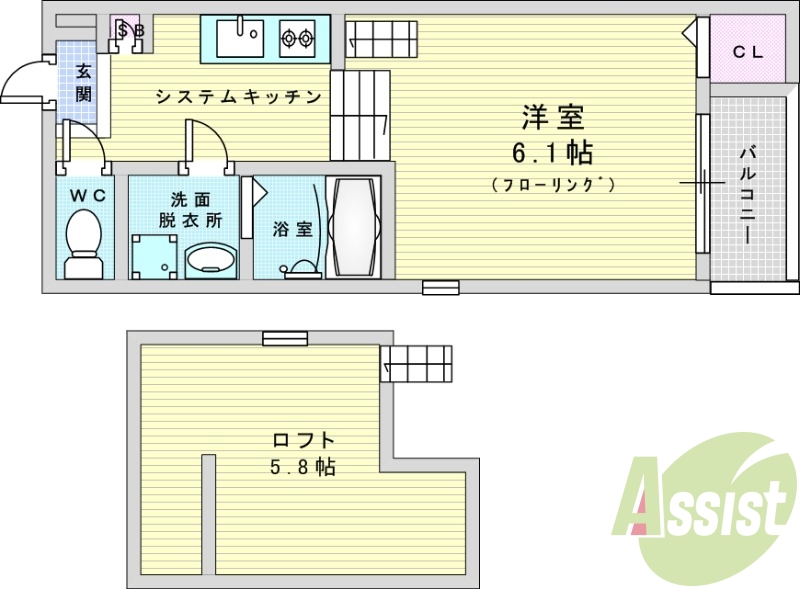 2階の間取り図