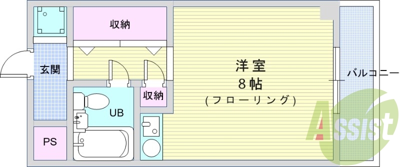1R（22平米）エレベーター・宅配BOX