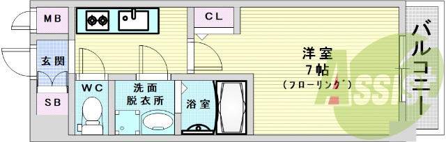 8階の間取り図