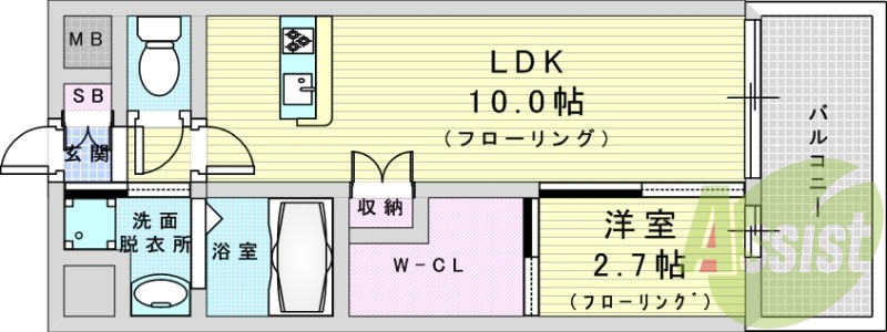 2階の間取り図