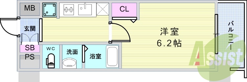 6階の間取り図