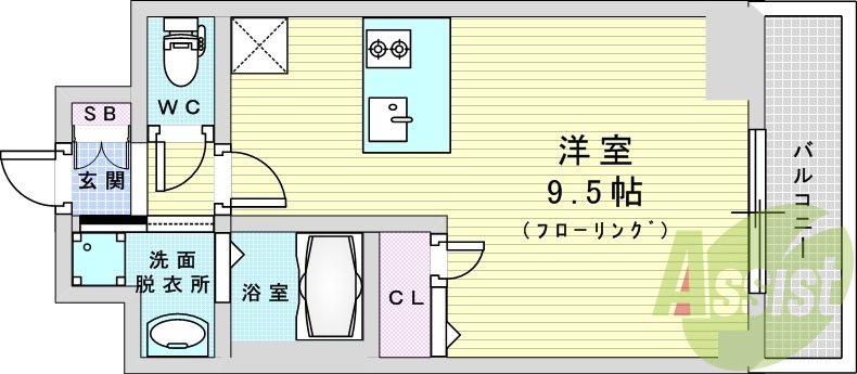 9階の間取り図