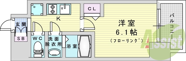 4階の間取り図