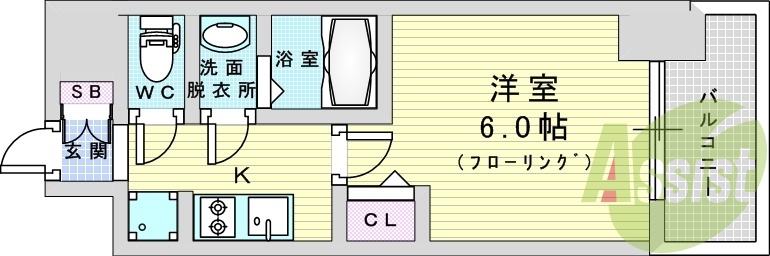 4階の間取り図