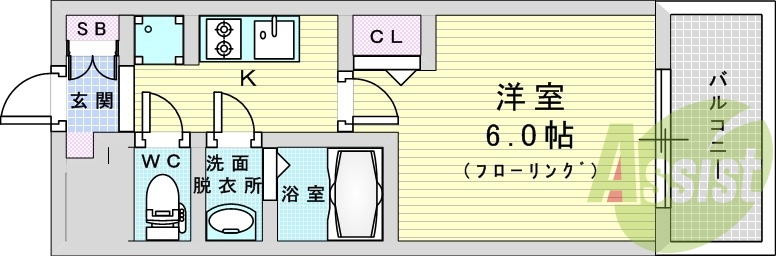 4階の間取り図