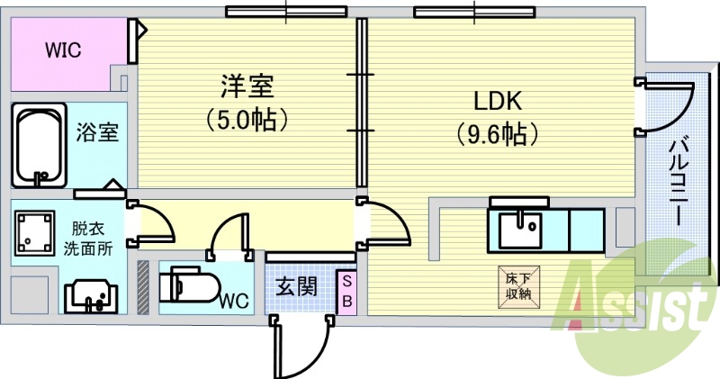 1階の間取り図